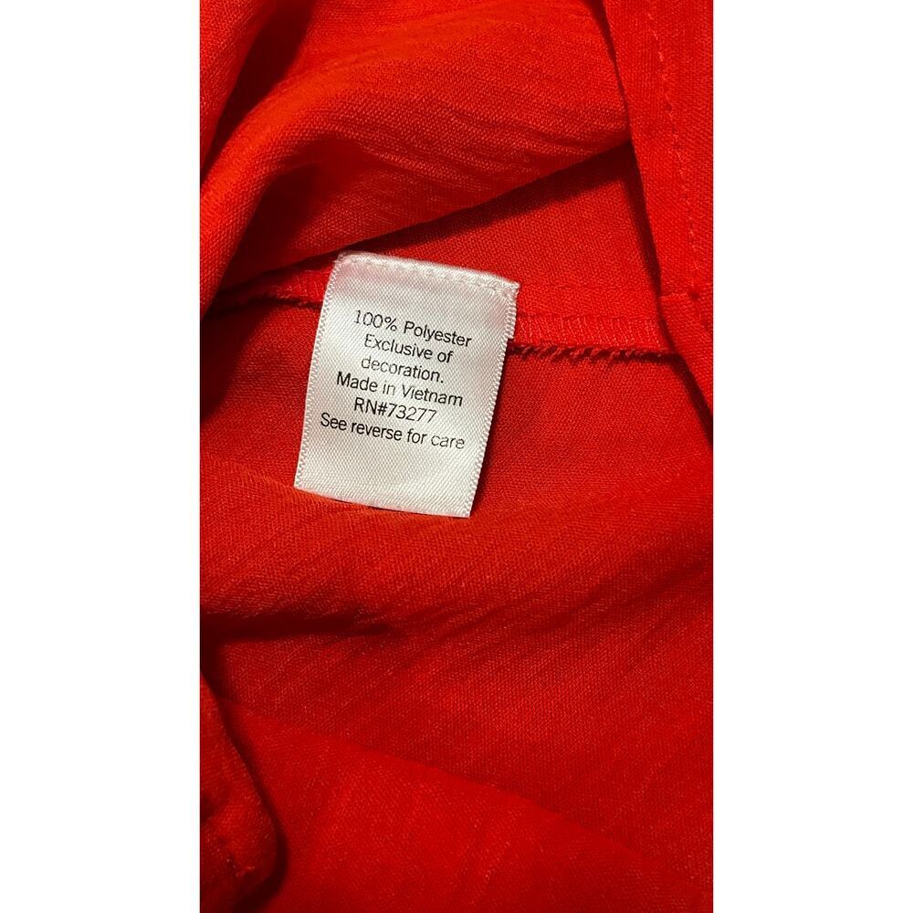 Nine West Red Peplum Blouse Career Office Work Top Medium - Picture 5 of 5